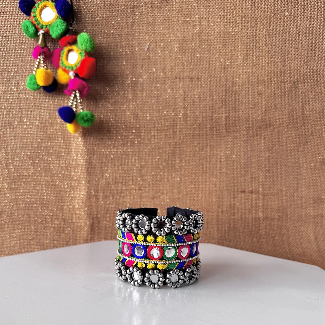 Cowrie Shell Navratri Handcuff Bracelet