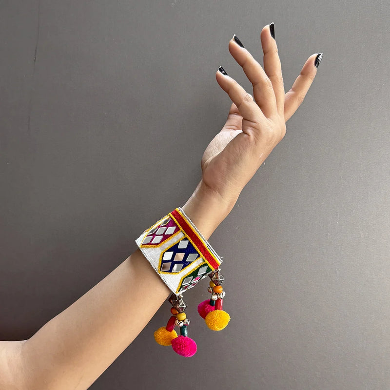 Cowrie Shell Navratri Handcuff Bracelet