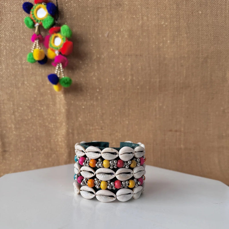 Cowrie Shell Navratri Handcuff Bracelet