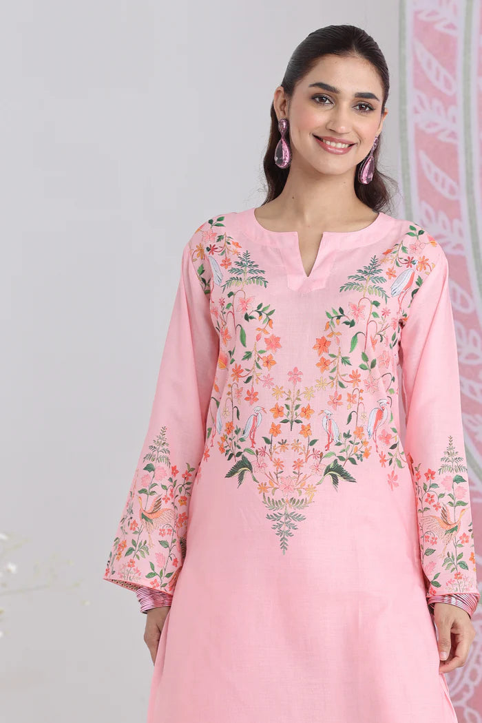 Ikat Printed Lawn Cotton Co-ord Set with Farsi Pants