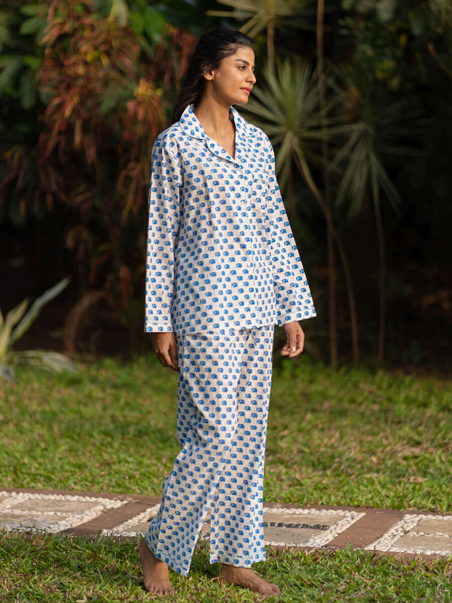 hand-printed sleepwear set
