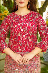 Heavy Georgette Bejewel Pink Co-Ord