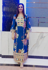 Elegant Printed Kaftan Dress
