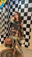 Crepe Mirror Embellished Co-ord Set