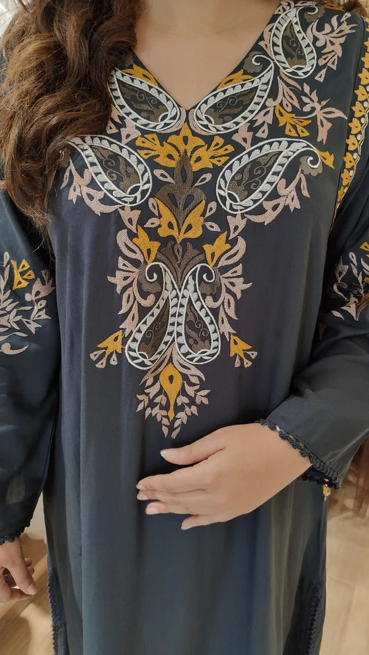 Kashmiri Paisley Embroidered Co-Ord Set