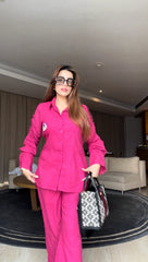 two-piece pink outfit set for summer