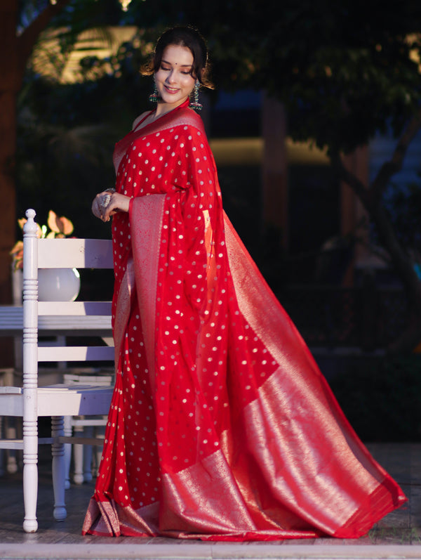 Shahi Sindoor Banarasi Saree