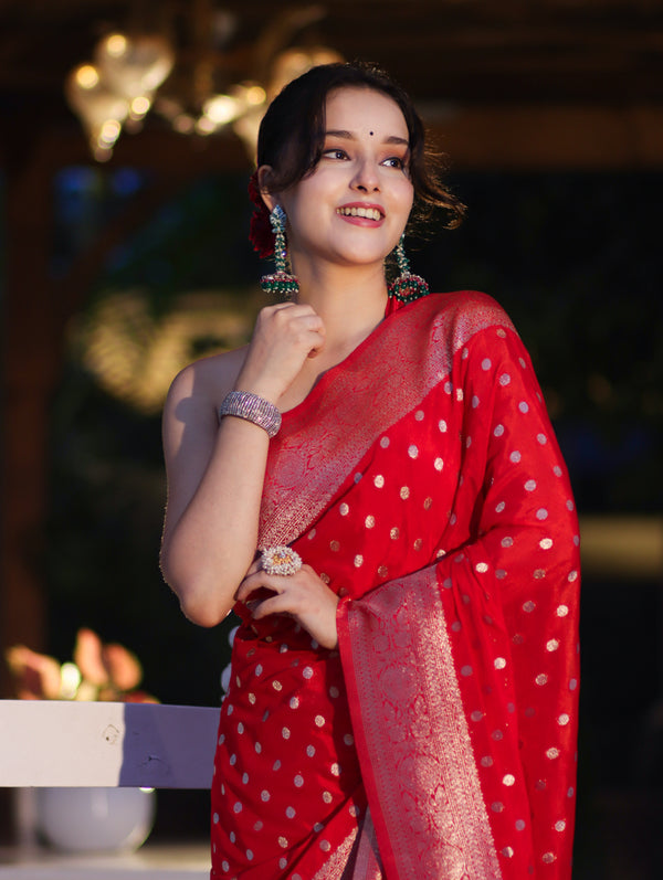 Shahi Sindoor Banarasi Saree