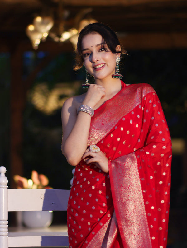 Shahi Sindoor Banarasi Saree