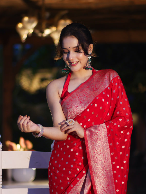 Shahi Sindoor Banarasi Saree