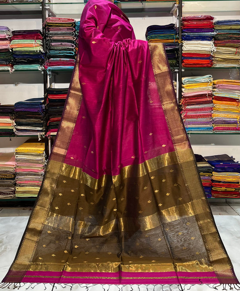 NAYANTARA PURE DIYA BUTTI MAHESHWARI SAREE