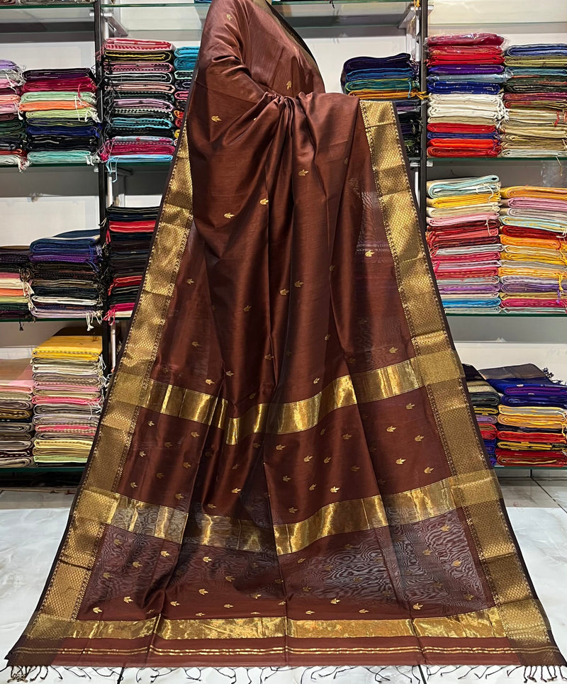 NAYANTARA PURE DIYA BUTTI MAHESHWARI SAREE