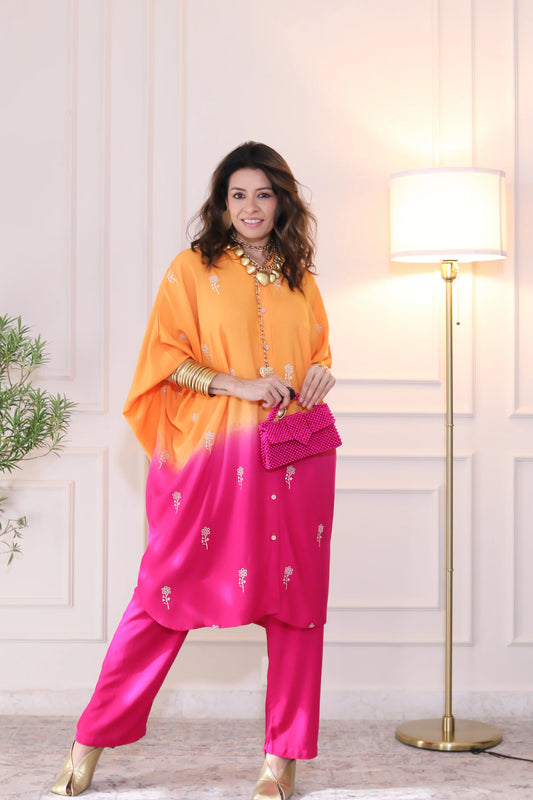 Rayon Dual Kaftan Co-Ord Set 1946