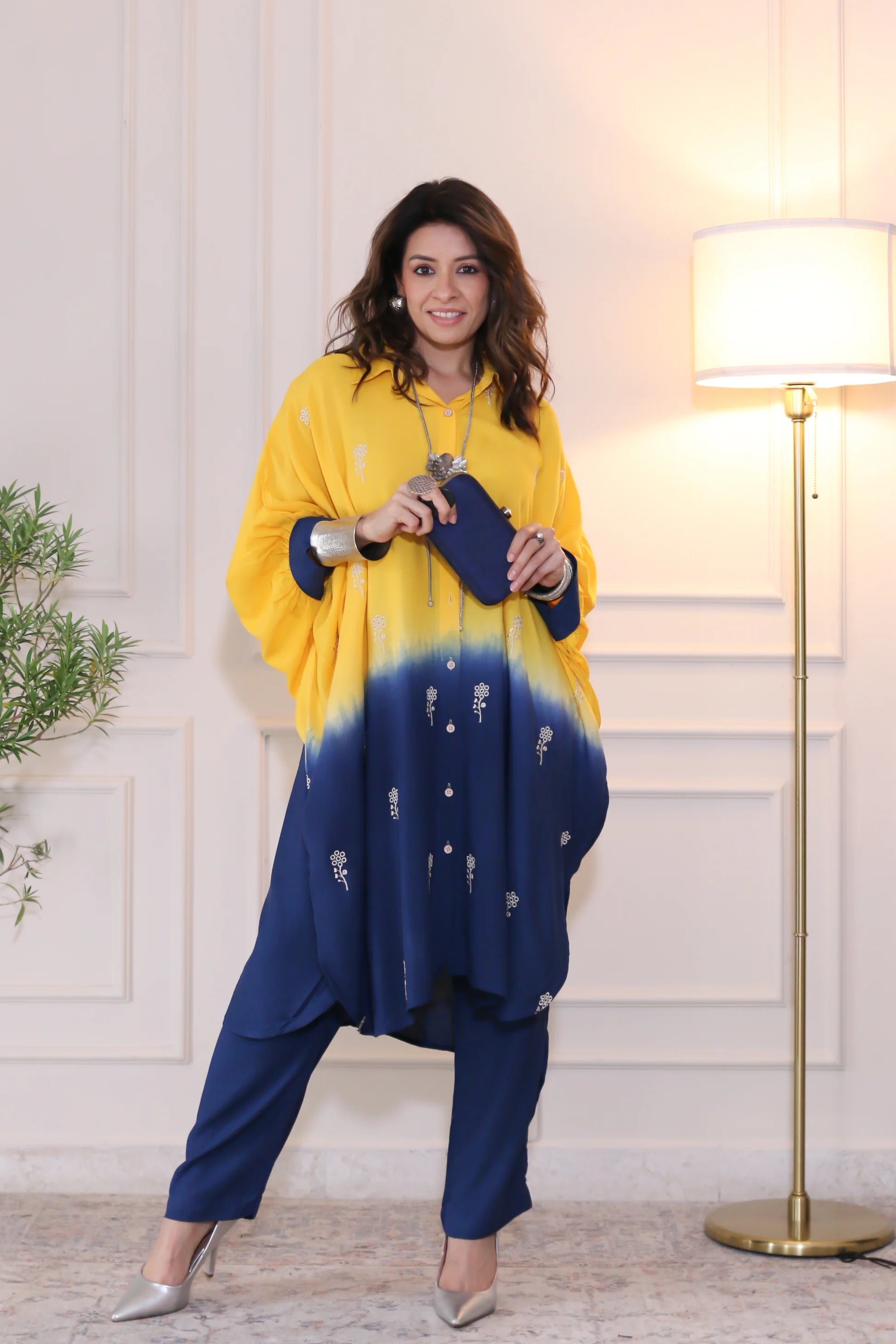 Rayon Dual Kaftan Co-Ord Set