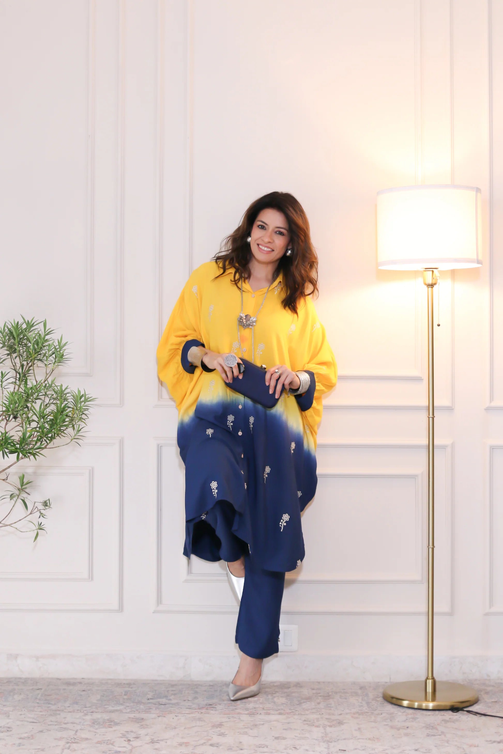 Rayon Dual Kaftan Co-Ord Set