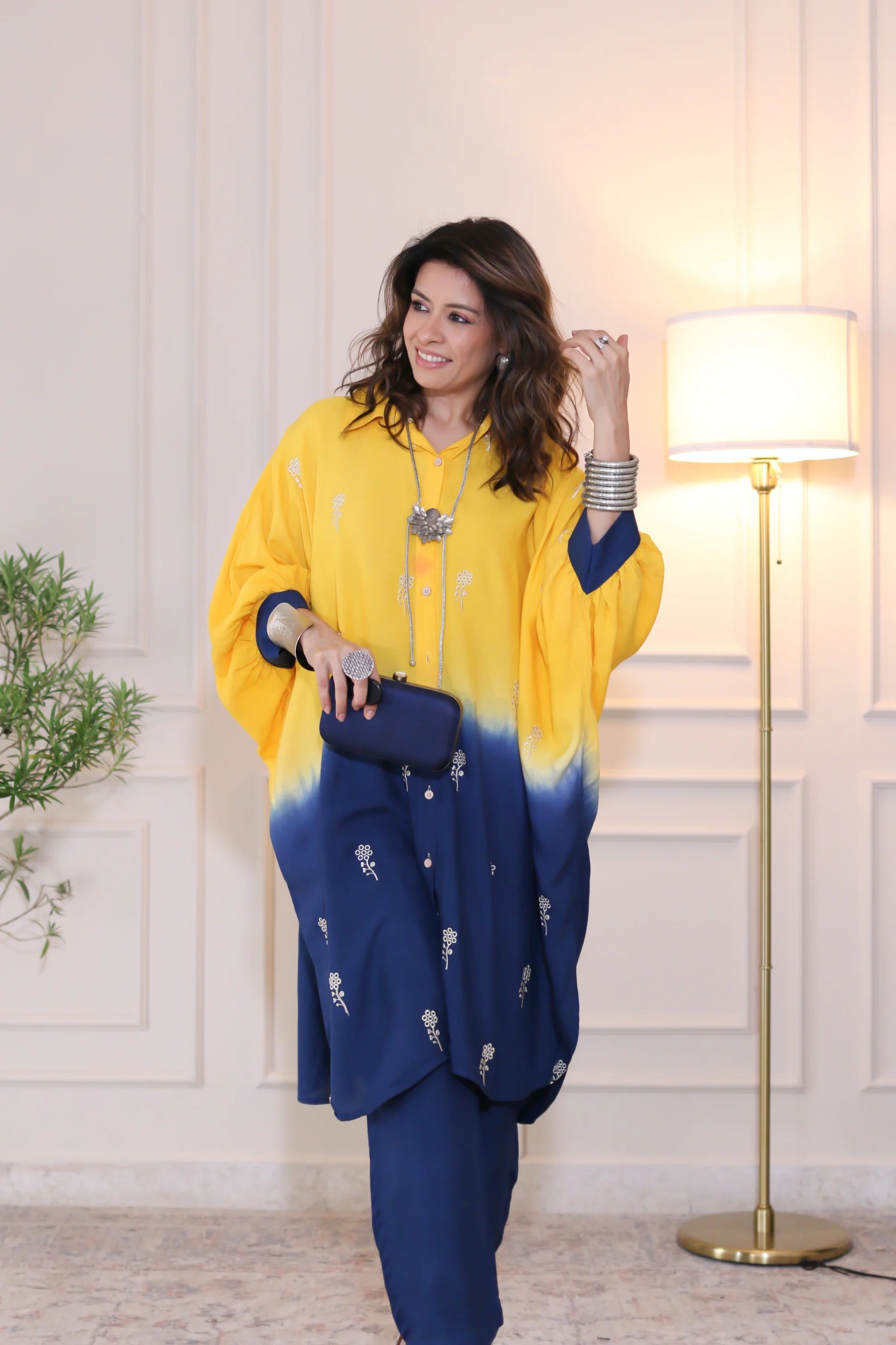 Rayon Dual Kaftan Co-Ord Set