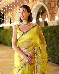 Elegant Yamini Handcrafted Organza Saree