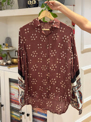 Modal Satin Bandhani Rabari Heritage Shirt