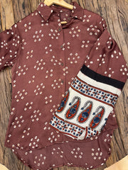 Modal Satin Bandhani Rabari Heritage Shirt