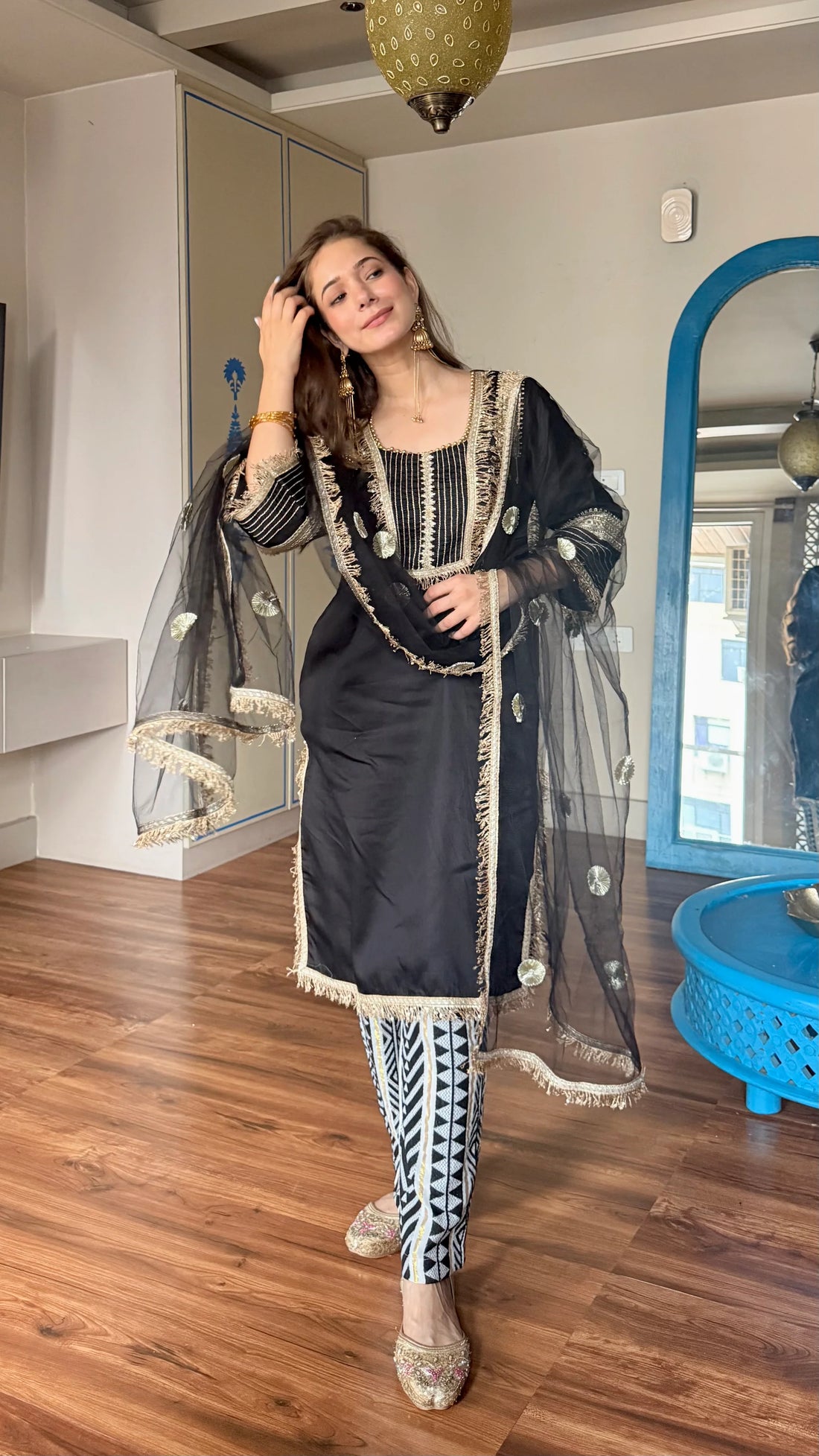 Royal Black Grace Jam Satin Cordset