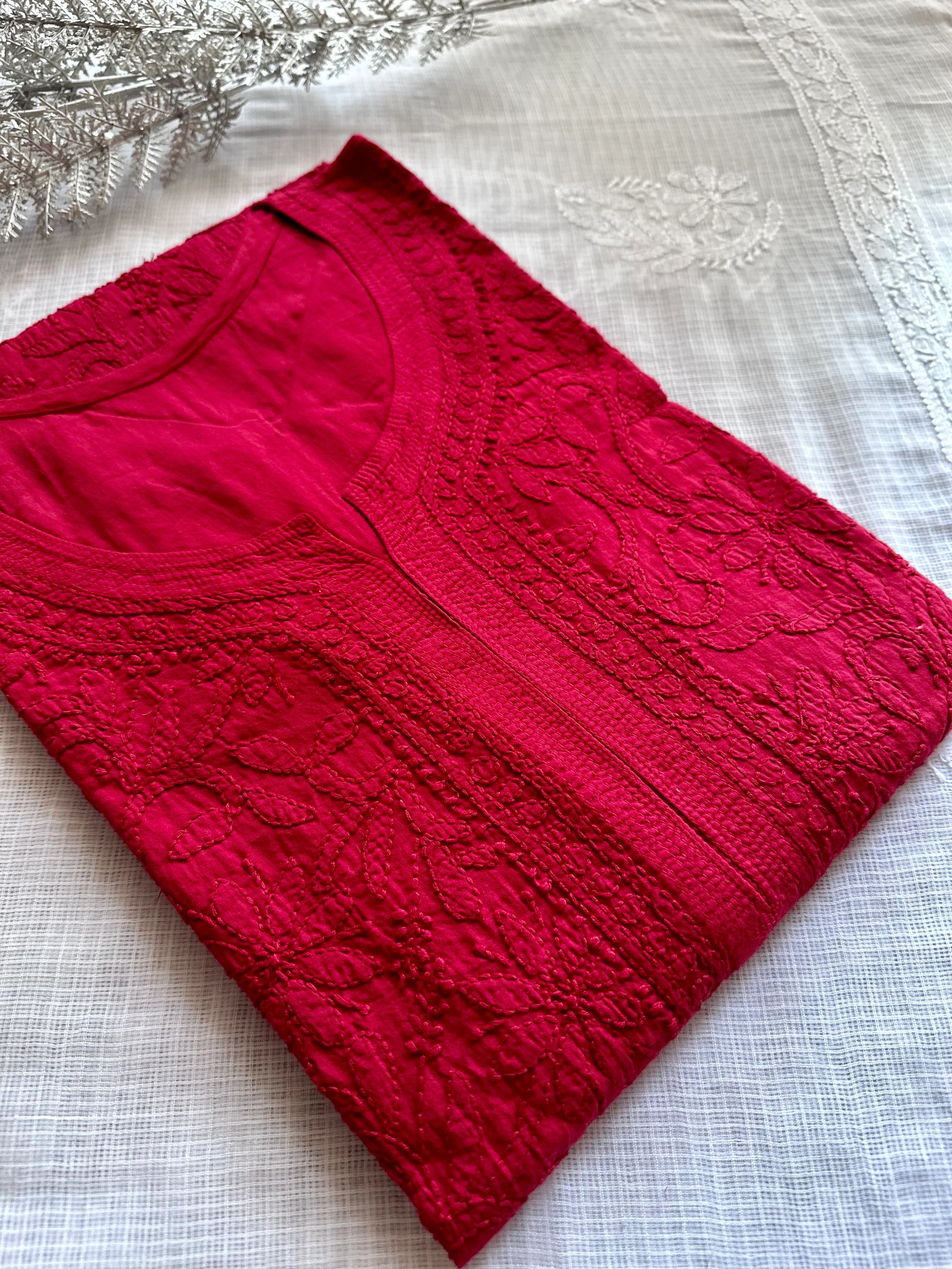 Soft cotton chikankari