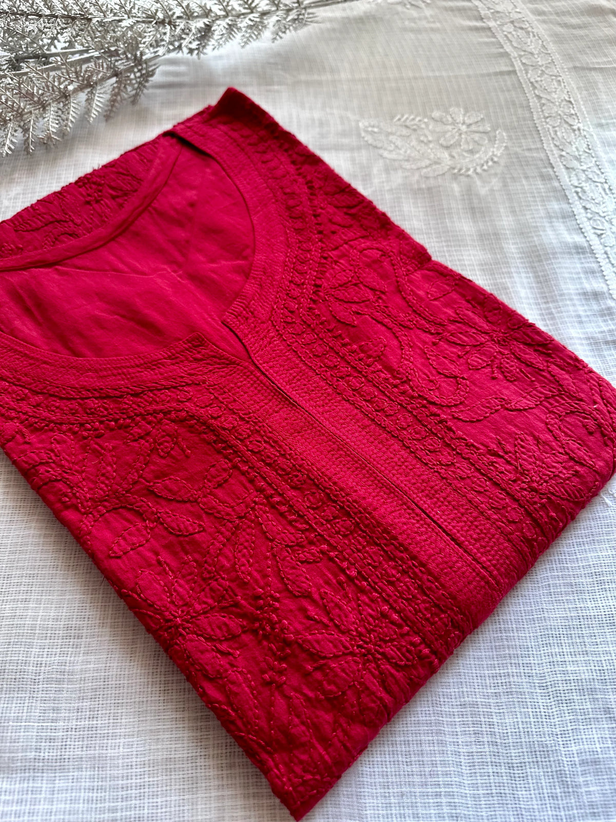 Soft cotton chikankari