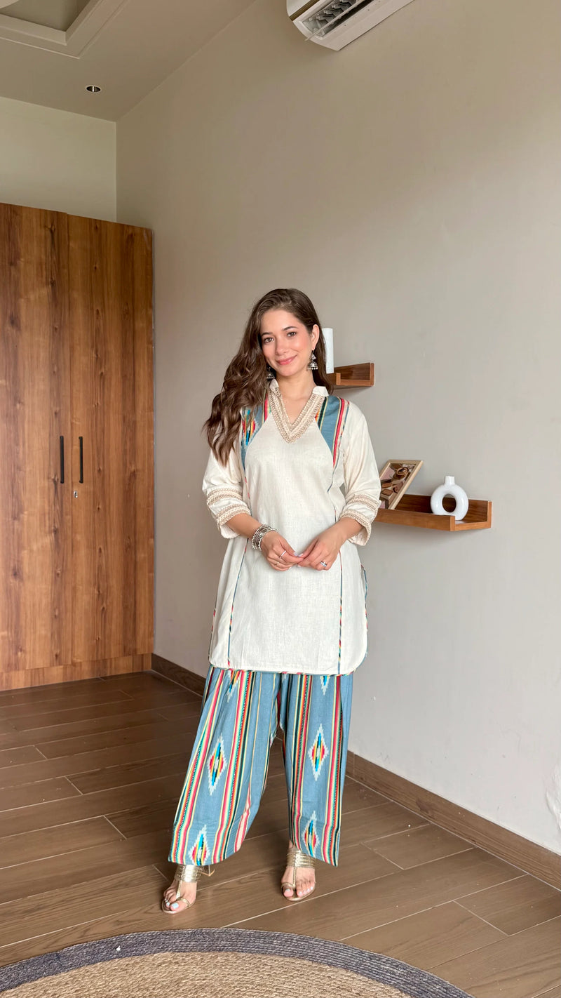 Ivory Ikat Harmony Co-Ord Set