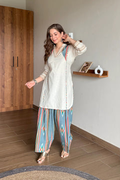 Ivory Ikat Harmony Co-Ord Set