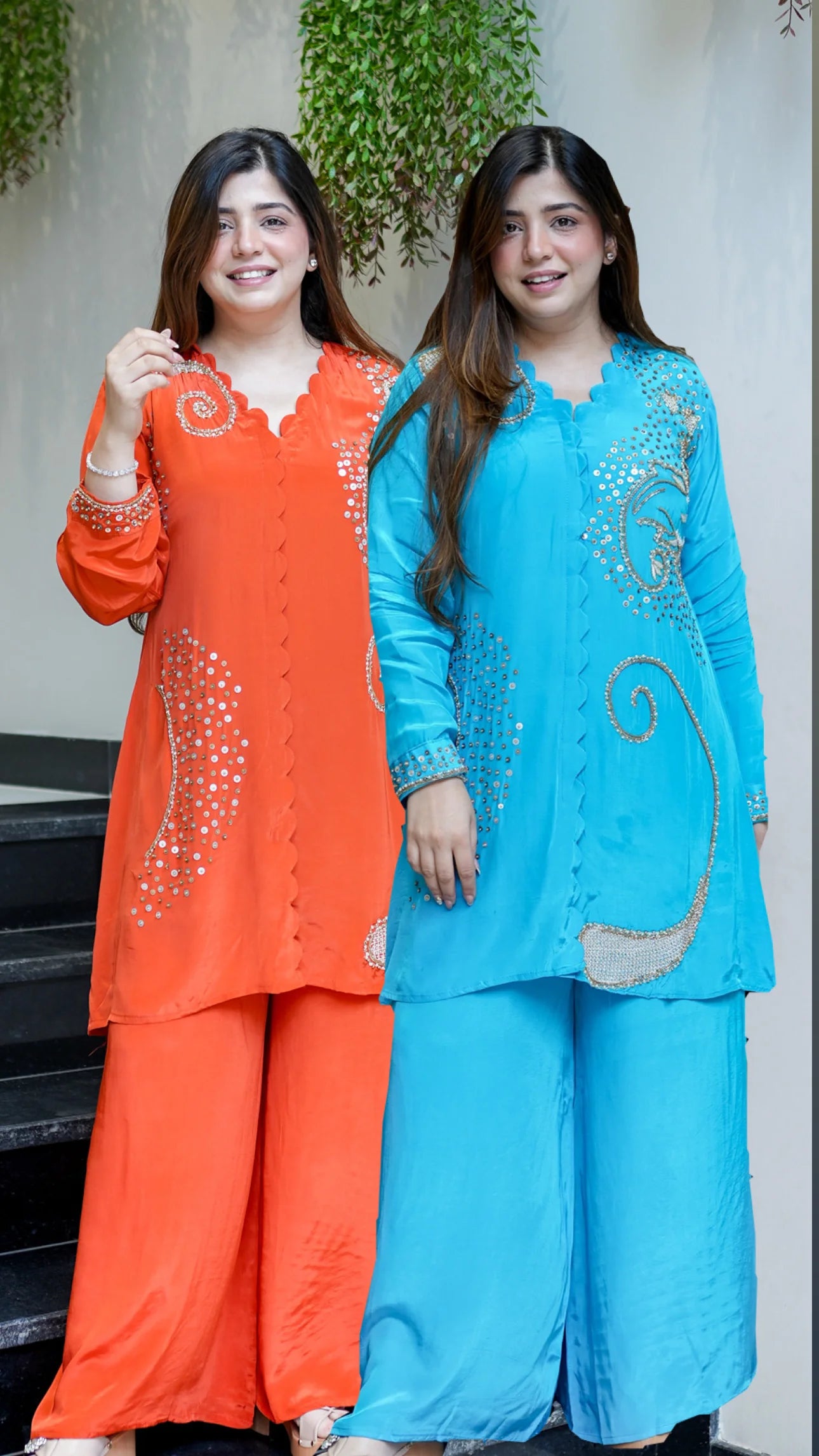 Khubani Embroidered Crepe Co-Ord Set