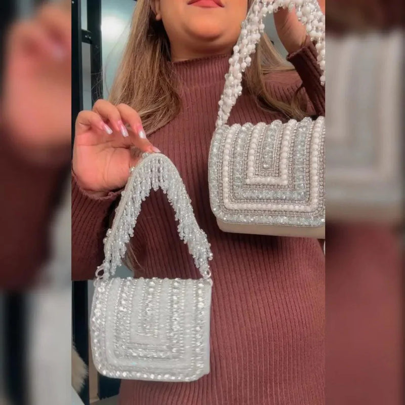 Rhinestone Flap Evening Clutch