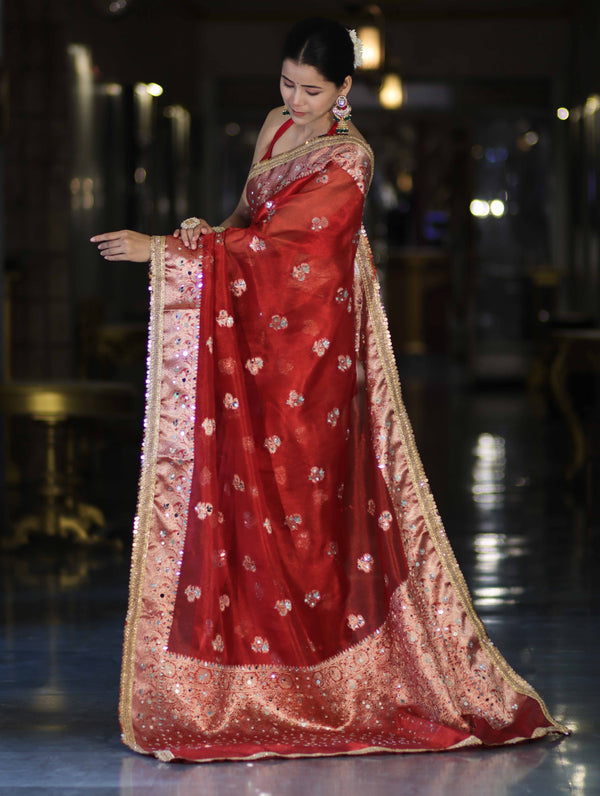 Rani Darbar Banarasi Tissue Saree