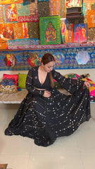 Multi-Style Cotton Mirror Embroidered Lehenga Set