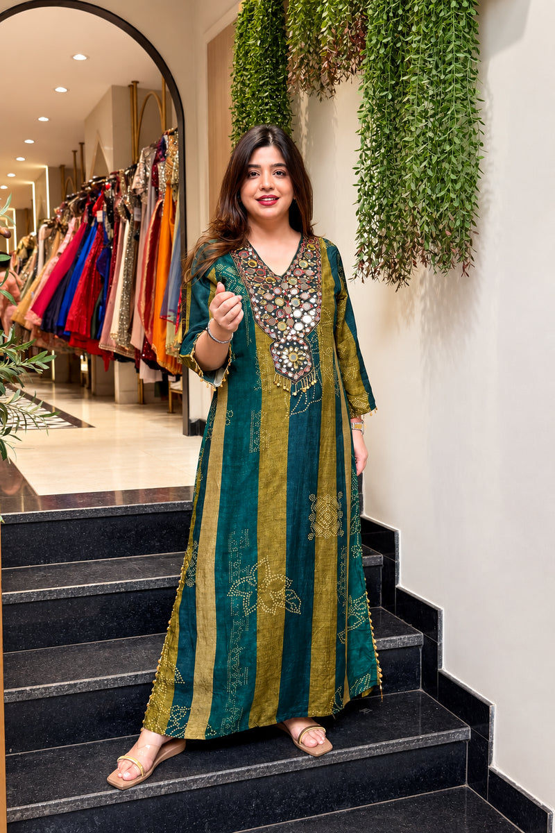 Emerald Grace Embroidered Long Co-Ord Set