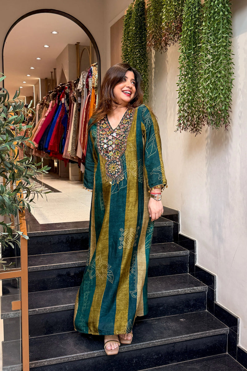 Emerald Grace Embroidered Long Co-Ord Set