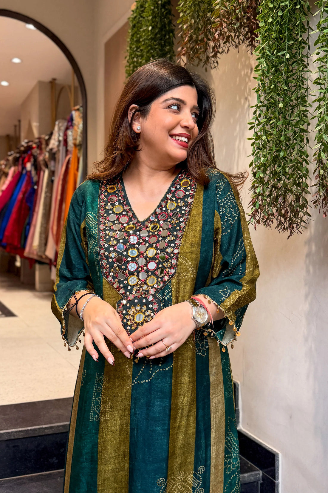 Emerald Grace Embroidered Long Co-Ord Set