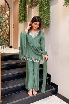 Mehar Embroidered Chinon Suit Set