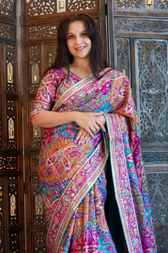 Monalisa Paisley Pure Viscose Saree With Ready-Made Blouse