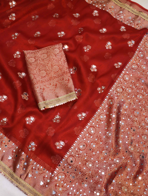 Rani Darbar Banarasi Tissue Saree