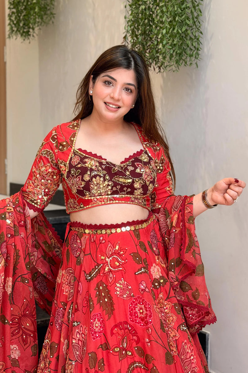 Raabta Floral Embroidered Lehenga