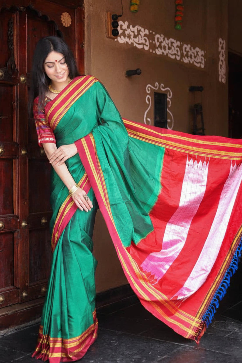 Ilkal Saree with Pure Resham Pallu