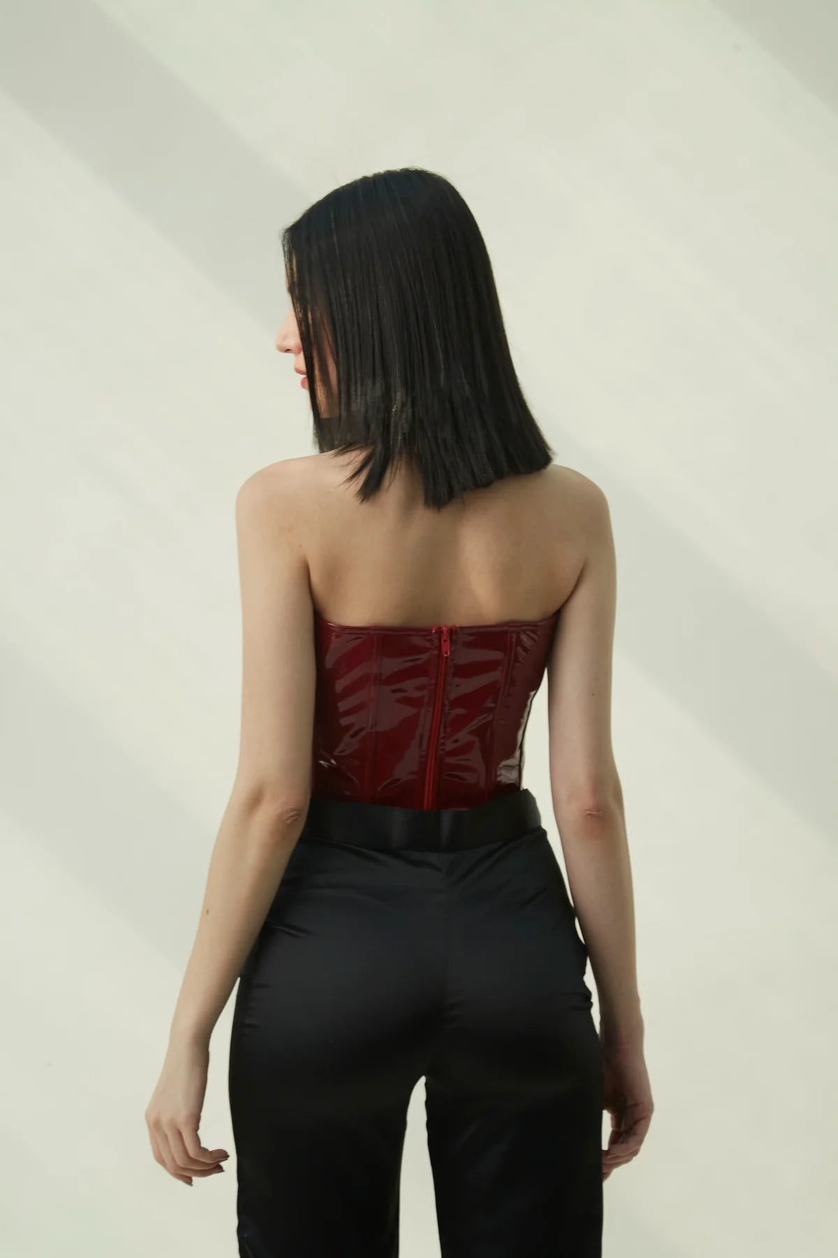 Figure-hugging red top