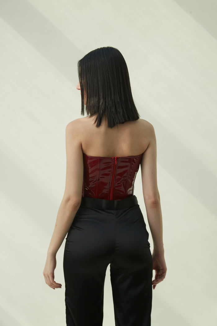 fitted red party dress