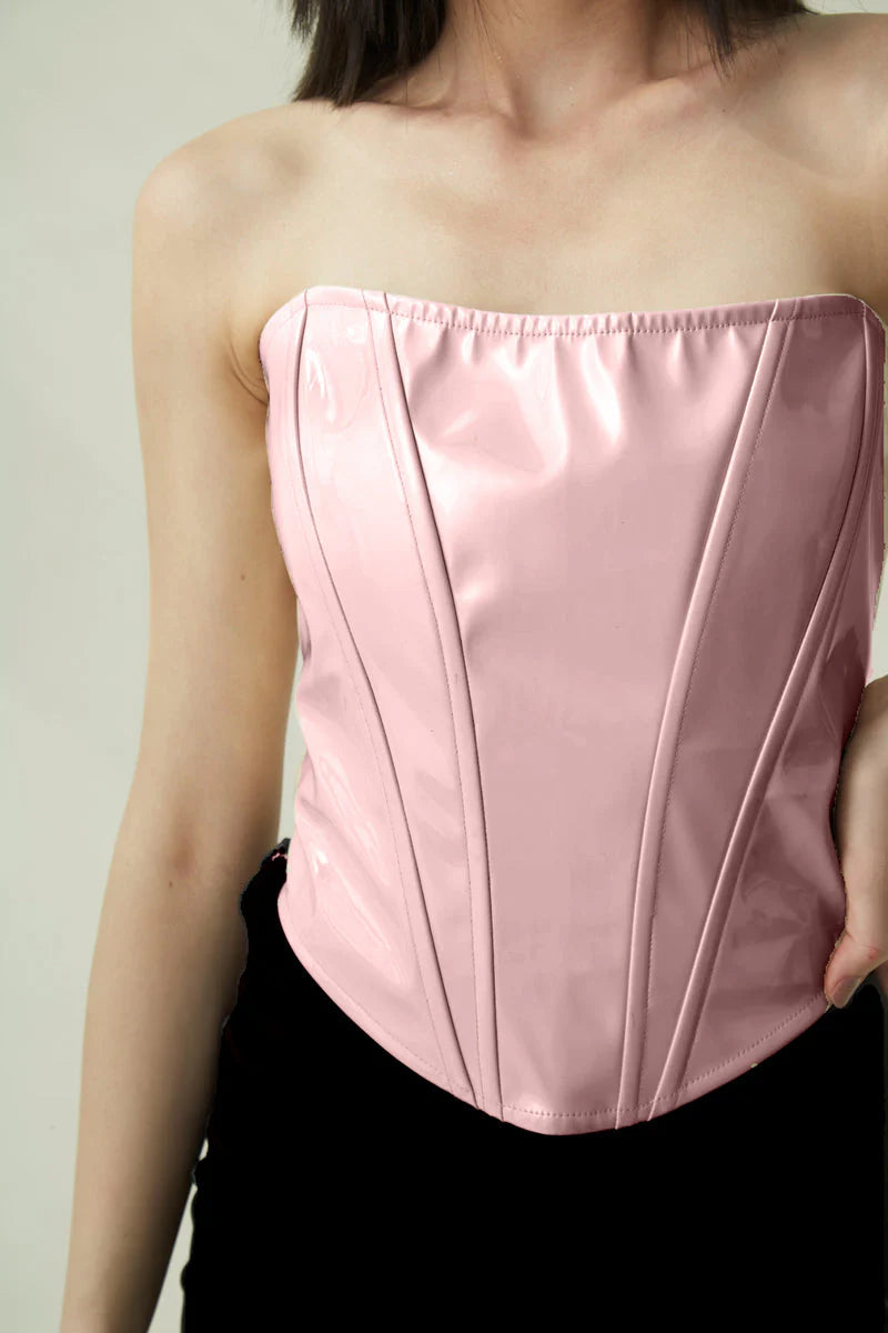 Trendy pink evening top