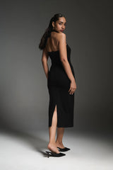 Halter neck dress for evening wear