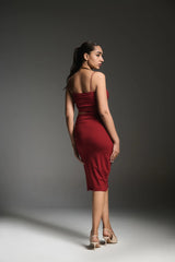 red cut out dress for parties
