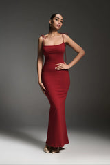 Red Slip Maxi Dress