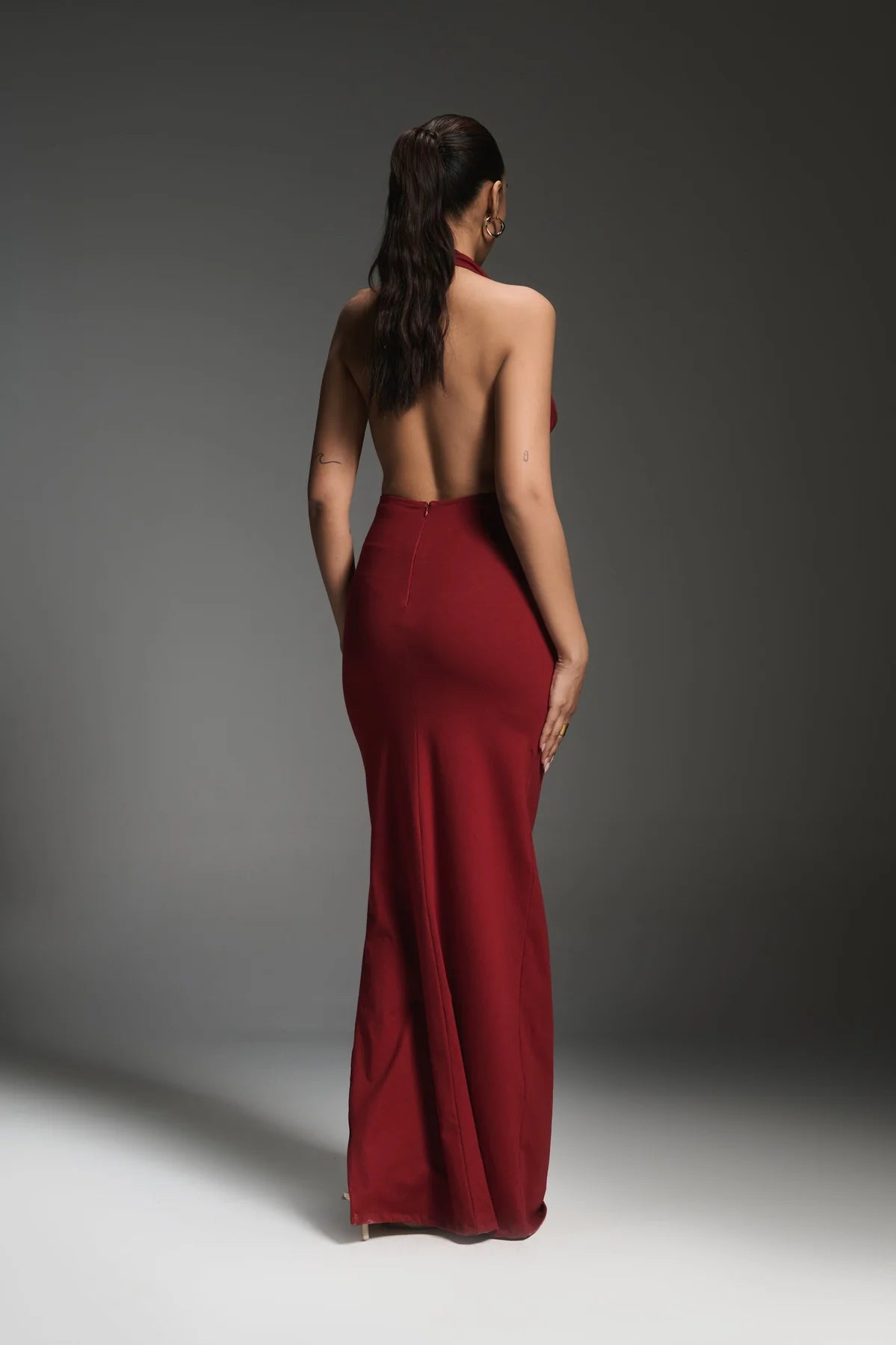 neckline evening dress