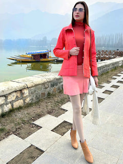 Rose Romantic Rhapsody Pure Silk Quilted Jacket