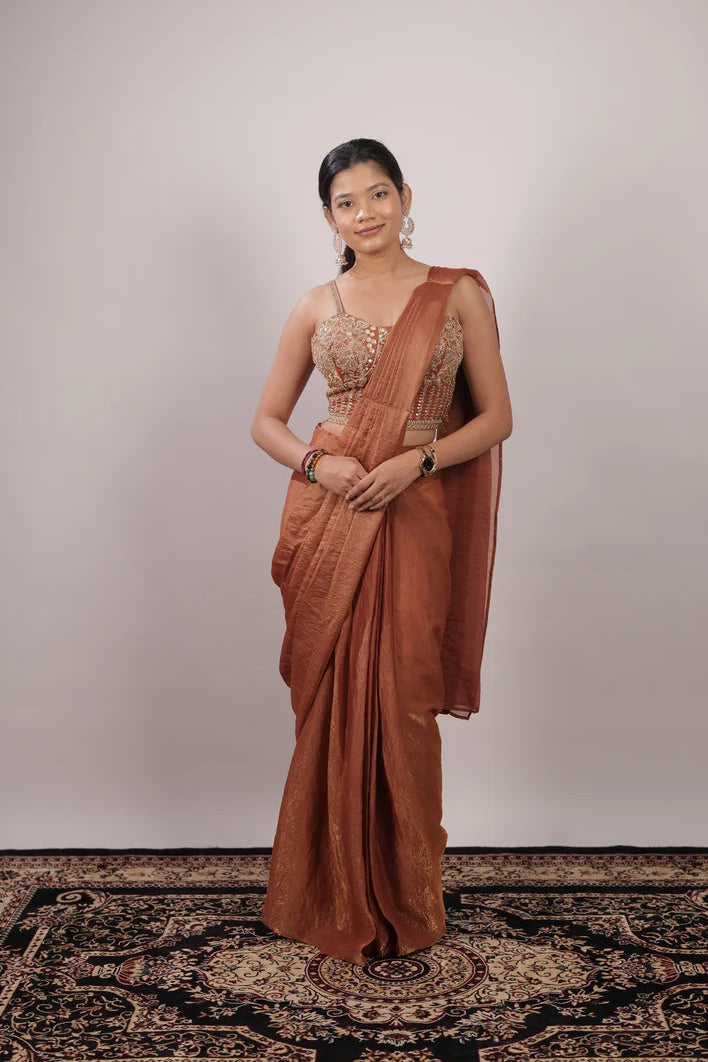 Embellished Fendy Silk Ready-to-Wear Saree