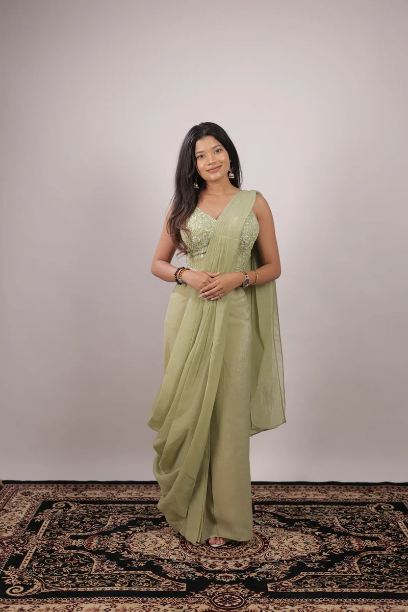 Embellished Fendy Silk Ready-to-Wear Saree